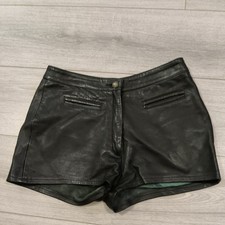 Black Genuine Real Leather Hot