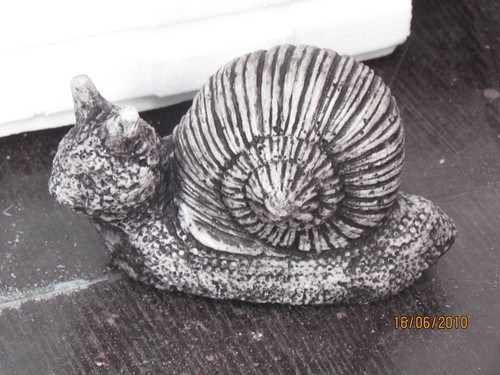 Snail concrete garden - snail, (concrete