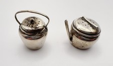 Antique silver novelty pepper - silver,