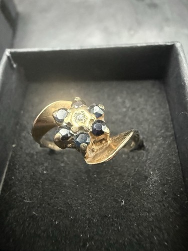 Vintage 9ct gold sapphire - vintage,