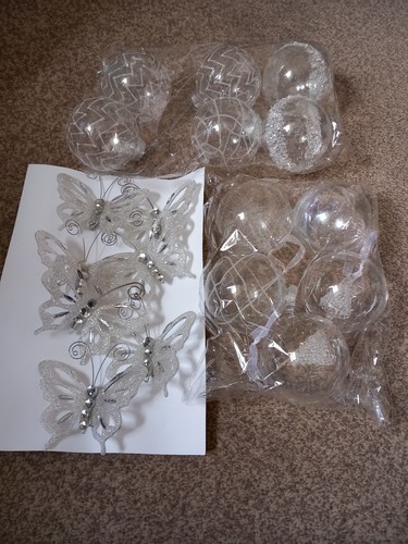 Christmas decor clear job - clear, lot