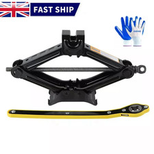 2.5 Ton Tonne Scissor Jack Lift Wind Up for Car Van Garage w/Crank Speed Handle