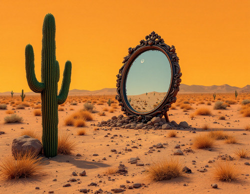 Ornate mirror next a - mirror,