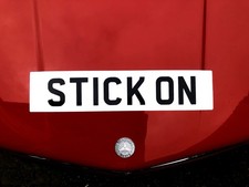 Stick On Number Plate for Off