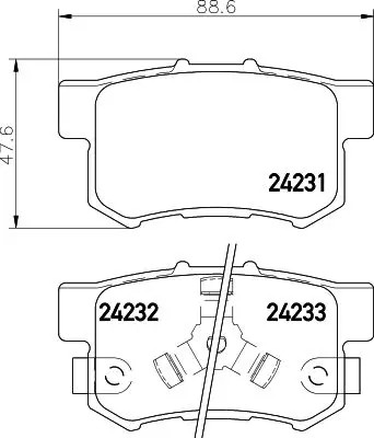 Brake pads 8db 355 - brake,