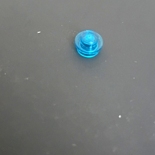 Lego blue translucent - lego, round