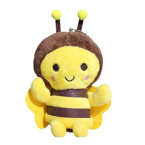 Pack plush bee - 4, keychain
