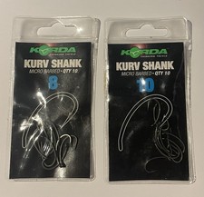 Korda Kurv Shank Micro Barbed Carp Hooks 8/10