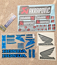 Honda Yoshimura & Akrapovic racing Sticker Decal Set Spares Custom Bargain