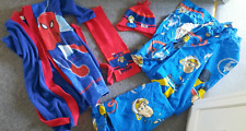 Fireman Sam courtains, hat and mittens and Spiderman robe