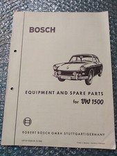 Vintage 1963 Genuine Bosch Spare Parts Booklet Volkswagen VW Type 3 Notchback