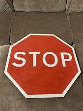 STOP UK Road Sign 75cmx75cm Red Mancave Wall Art Film/tv Sets