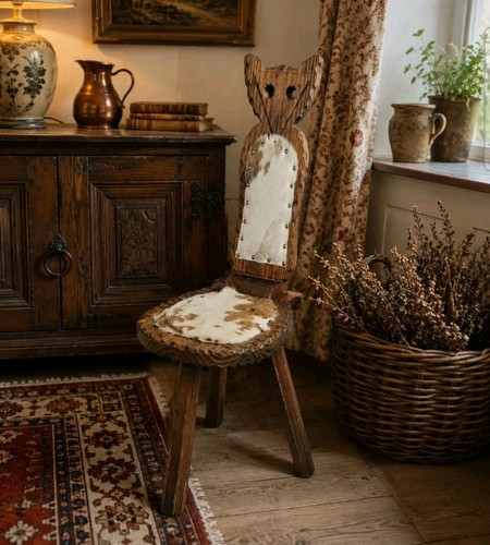 Spanish rustic folding carved - spanish,