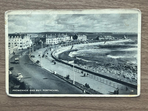 Vintage postcard promenade and - vintage,