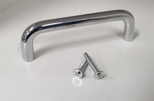 96mm chrome shape curved - chrome, d-shape