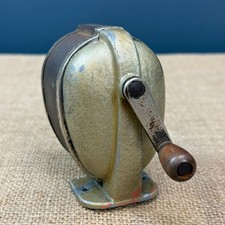 VINTAGE BOSTON KS MULTI-HOLE DESK MOUNT MANUAL HAND CRANK PENCIL SHARPENER