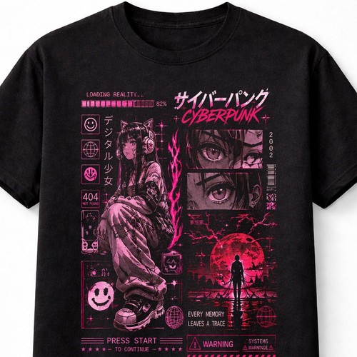 Cyberpunk anime girl - girl, y2k