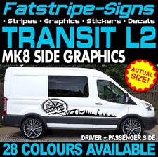 to fit FORD TRANSIT MK8 L2 MWB GRAPHICS STICKERS STRIPES CAMPER VAN MOTORHOME ST