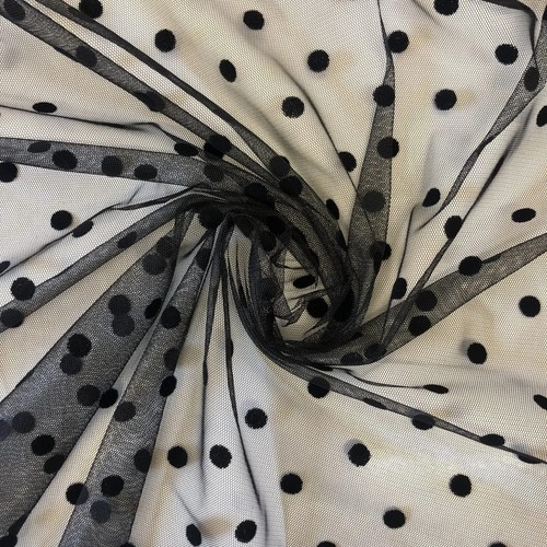 Big polka dot 6mm spot - spot, flocked