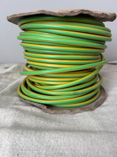 Green yellow earthing cable - earthing,
