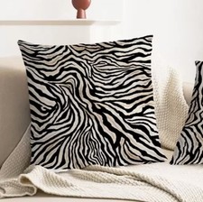 ZEBRA PRINT CUSHION COVER HOME