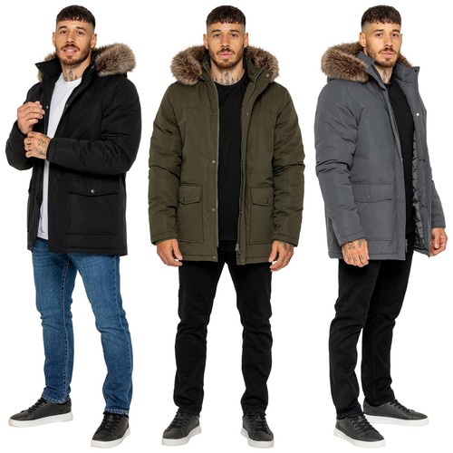 Mens padded parka jacket - mens,