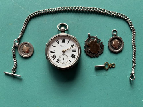 Antique silver pocket - silver,