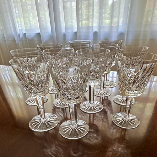 Clear cut glass - clear, stemmed