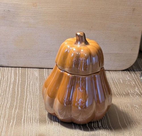 Ceramic pumpkin jar - ceramic, scented