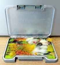 Fishing Flies in Waterproof Box Mixed Lot Fly Tackle Lures Trout Salmon