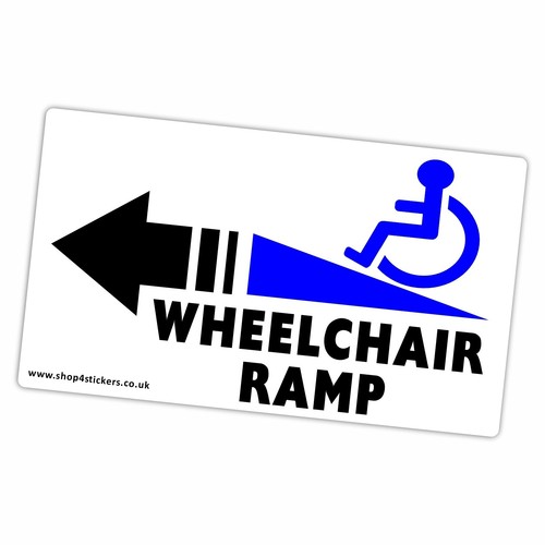 Wheelchair ramp sign - x,