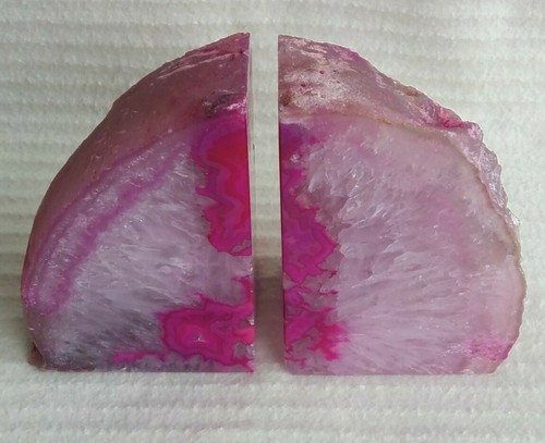 Pink agate crystal - pink,