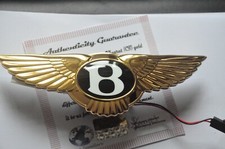24K Gold Plated Bentley Continental Electronic Boot Rear Μetal Badge 3W0853630J