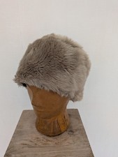 Grey faux fur Pillbox 20s vibe Hat Women’s  Size 58cm
