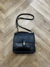 Coach 9927 Vintage Willis Legacy Bag Black Leather Crossbody Brass Hardware USA