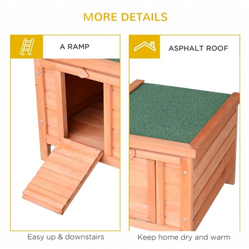 Natural wood pet house - wood,