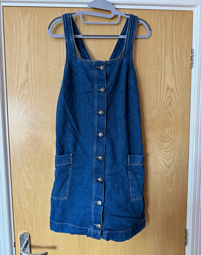 Fat face blue denim pinafore - face,
