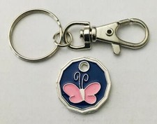 New £1 Shape Supermarket Shopping Trolley Token Coin Pound Locker Key Ring