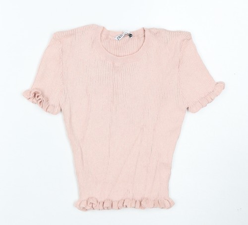Zara women pink - pink, ruffle