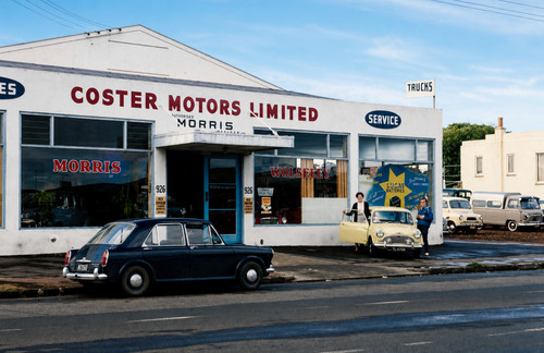 1960 morris car - morris, dealership