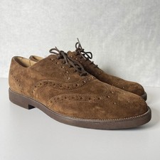 Men’s Genuine HUSH PUPPIES Suede Brogue Style Shoes Brown UK 9 New Unboxed