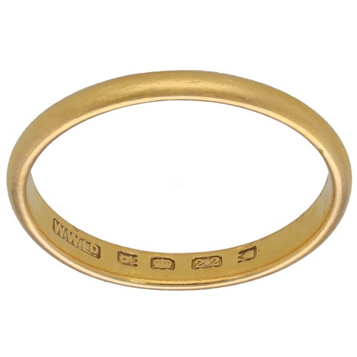22ct gold ring wedding - 22ct, 2.5g