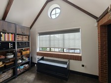 Custom Roller Screen Blind 2479mm x 1220mm Panama Deco Celestine 3%