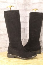 BLACK FAUX SUEDE FABRIC SOCK