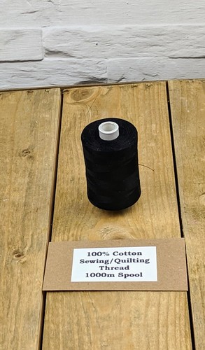Black cotton 1000m - black,