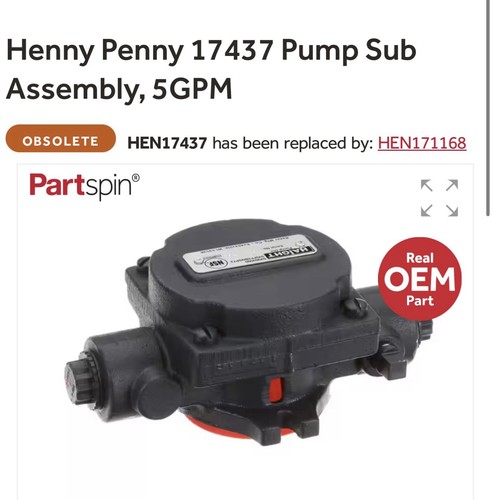 Henny penny 17437 pump sub - henny,