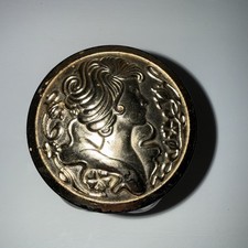 Vintage 1970’s Avon Skin Softener Cream Glass Jar Art Nouveau