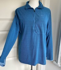 ROHAN Microgrid Stowaway Top 1/4 Zip Mid Layer Walking Outdoor Size L UK 16 18