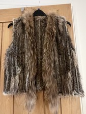 Ladies Rabbit Fur Gilet. Size
