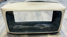 Faux Leather + Clear Transparent Large Makeup_Toiletries Bag_grey_Bags of Ethics